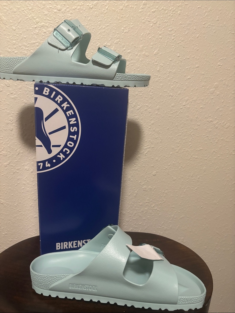 Birkenstock women EVA Slide Sandals in Mint